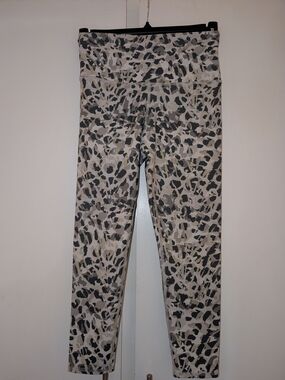 Evolution and Creation Beige and Gray Animal Print Jeggings